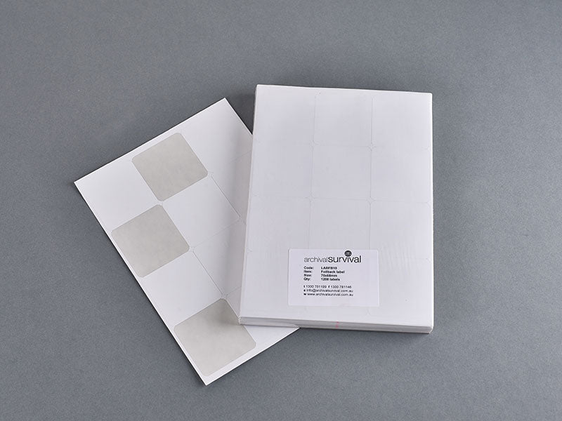 Small box label 70 x 68mm, 12 per sheet – Archival Survival